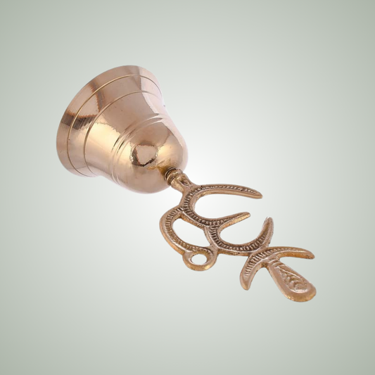 Lishaz Om Symbol Brass Pooja Bell