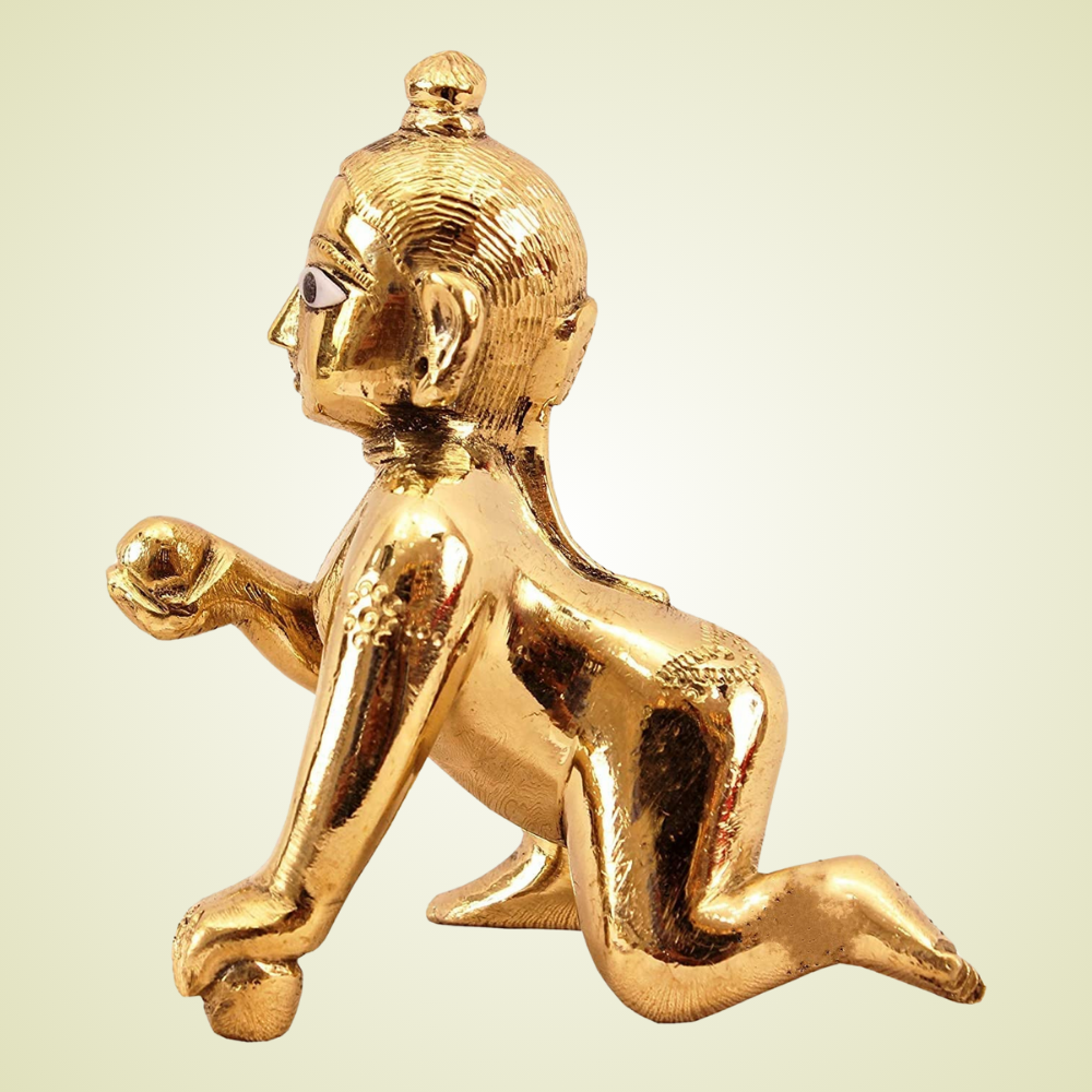 Laddu Gopal | Metal Bal Gopal Murti (Size 0)