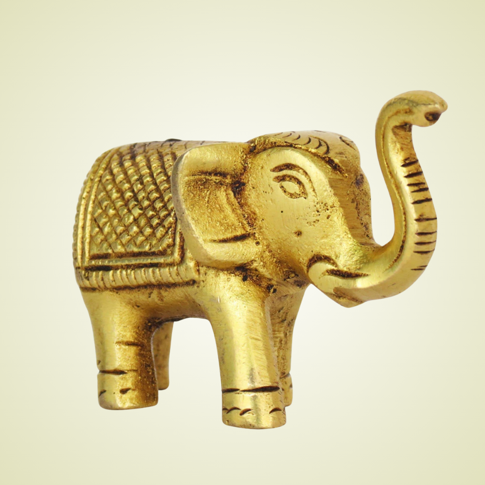 Brass Elephant Idol for Home Decor Gift Items
