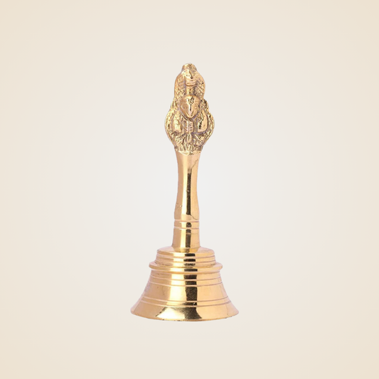 Brass Pooja Bell with Garun Sitting On Top